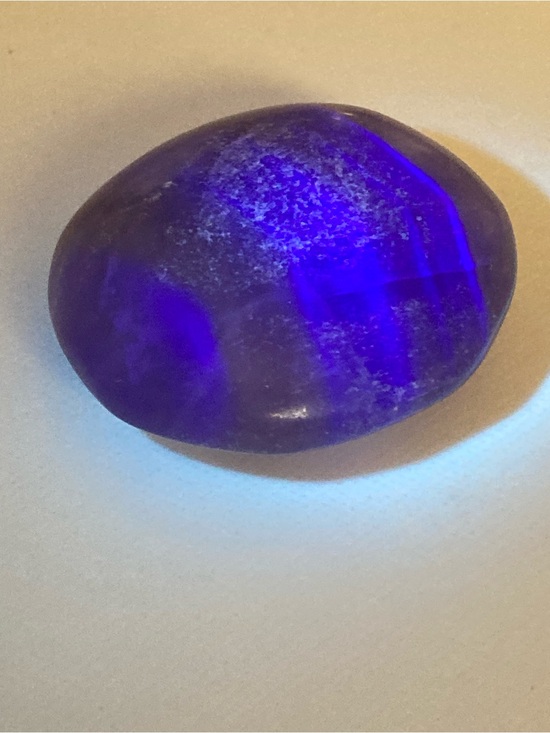 Other - Deep Purple Fluorite Palm Stone Polished Gemstone